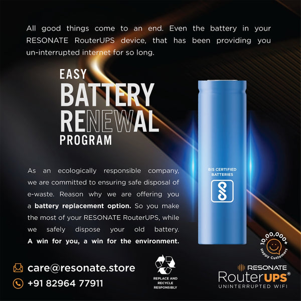 RESONATE RouterUPS, Mini Power Backup for WiFi Router