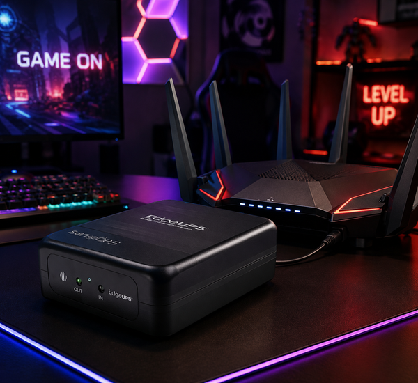 RESONATE EdgeUPS Pro CRU12V5A – Ultimate RouterUPS for High-End Gaming & Dual Band WiFi Routers | No Disconnects During Gameplay | Power Backup for ONTs & Professional Routers