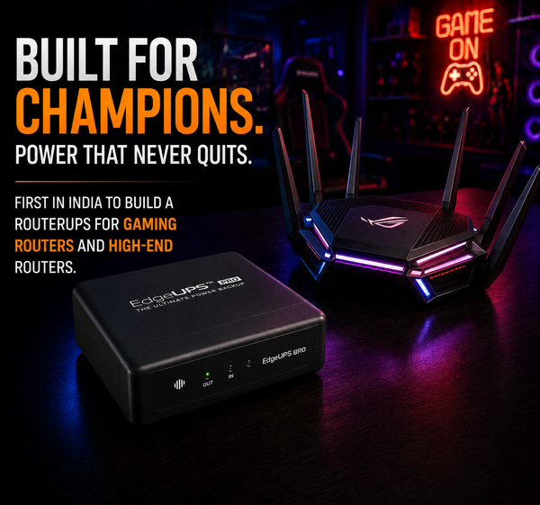 RESONATE EdgeUPS Pro CRU12V5A| Up to 8 Hours Backup | Supports 12V Devices up to 5A | Plug & Play Installation.