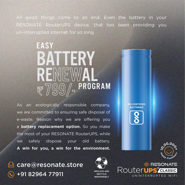 Resonate RouterUPS® Classic CRU5V | Up to 6 Hrs Backup | 4000mAh Mini UPS for 5V WiFi Routers, ONTs, Raspberry Pi & IoT Devices | BIS Certified
