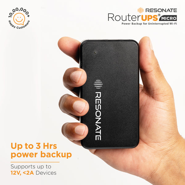 RESONATE RouterUPS Micro - CRU12V2A Power Backup for Router