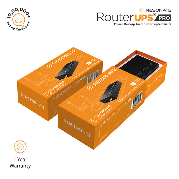 RESONATE RouterUPS Pro CRU12V3A - Power Backup for Advanced WiFi Router, Gaming,  ONT, FTTX, STB, Intercom, IoT Devices