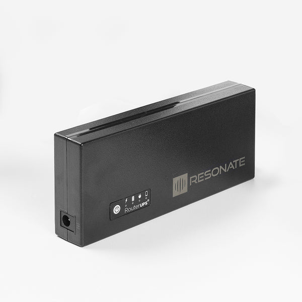 Resonate RouterUPS® Pro | 8 Hours Backup, 10400mAh Mini UPS, 100% Extra Power | Power Backup for 12V WiFi Routers (Up to 3A), Gaming, ONT/FTTX, STB, Intercom, IoT Devices | Multi-LED Indicator – Jio Fiber, Airtel Xstream Compatible