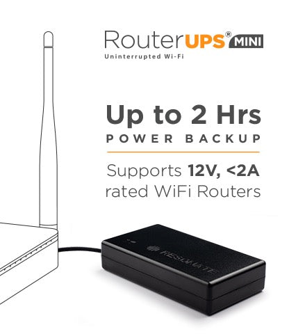 RESONATE RouterUPS Mini CRU12V2AM - Power Backup for Wi-Fi Router